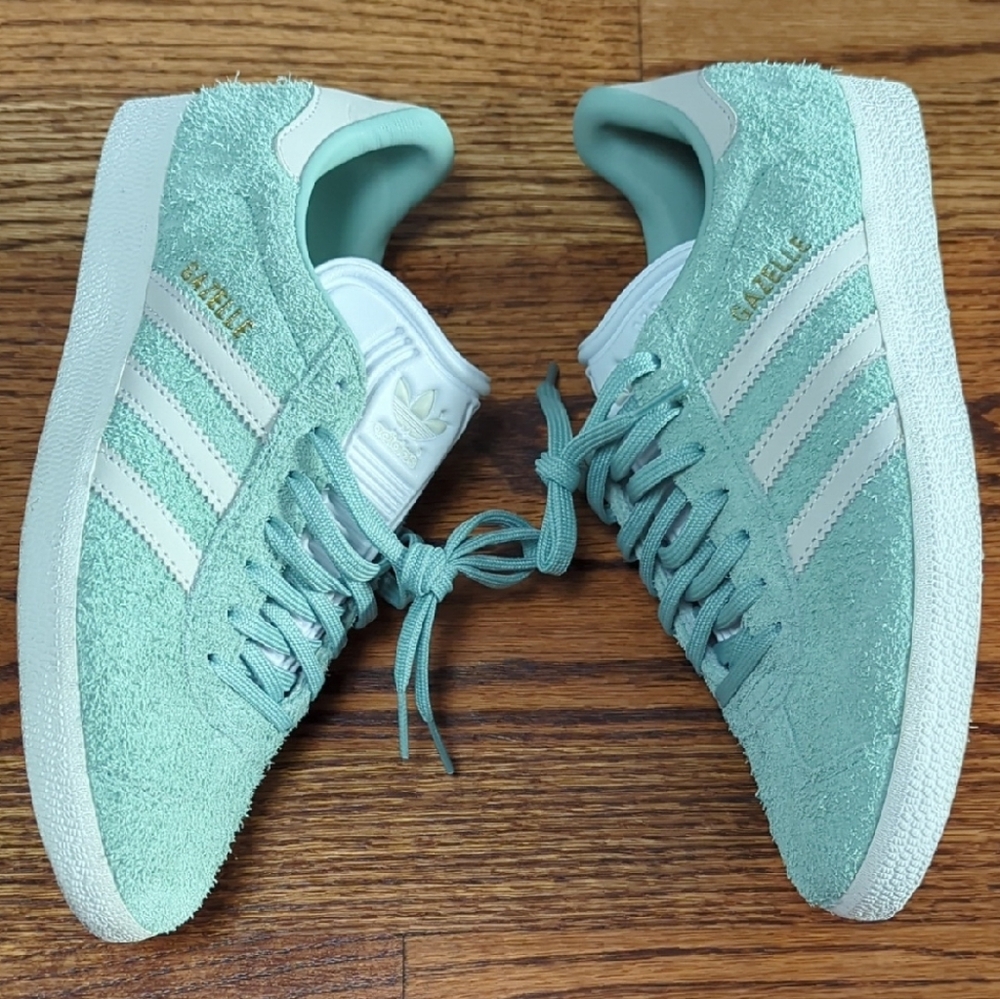 Adidas Gazelle Women's Pastel Green Suede Sneakers